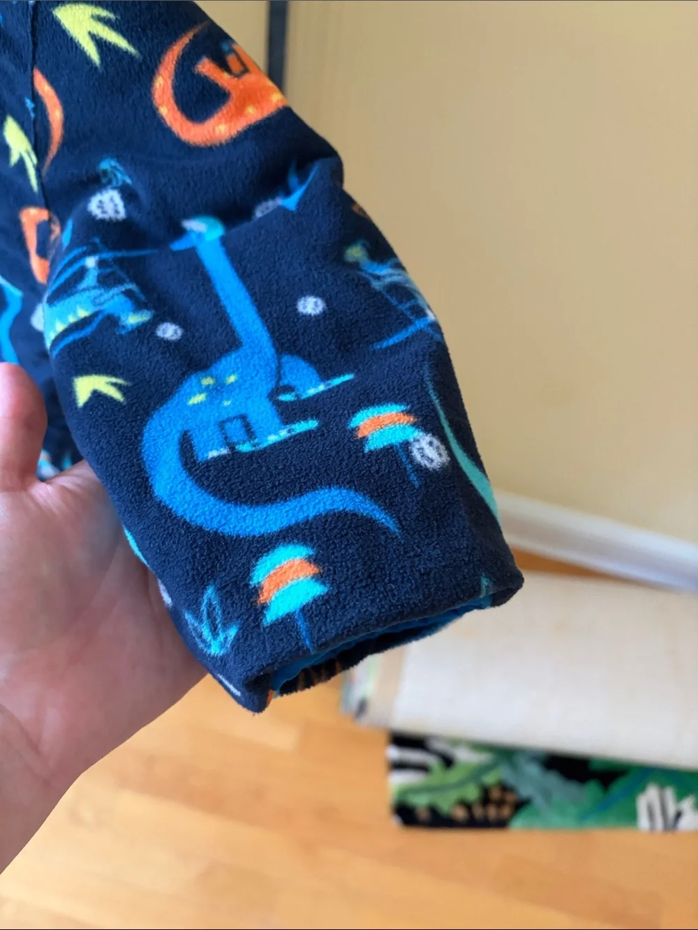 Columbia Bright Blue Kids Hooded Puffer with Printed Lining REVERSIBLE SIZE 3